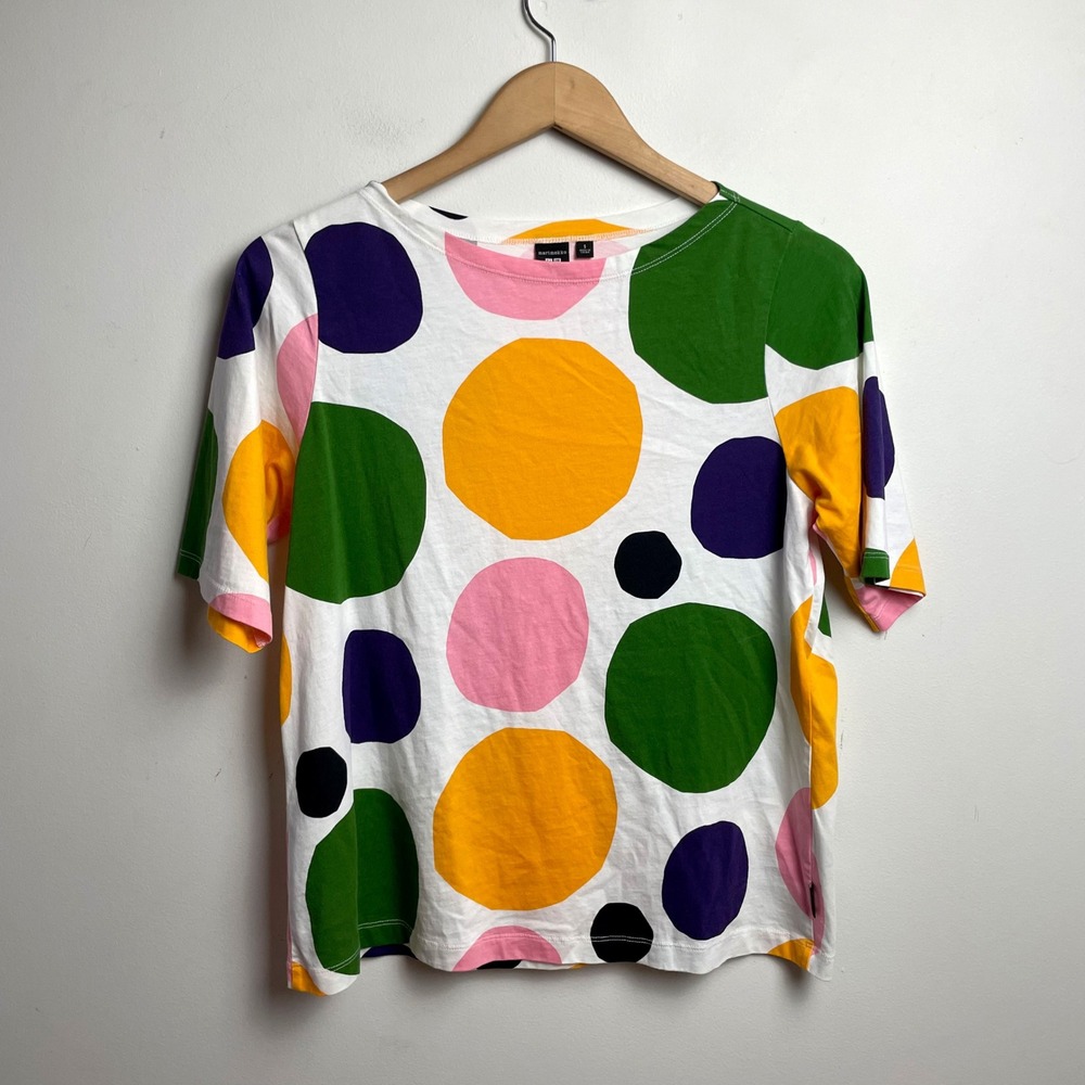 Marimekko Uniqlo Polka Dot Cotton T-Shirt Small Dopamine Colorful Maximalist